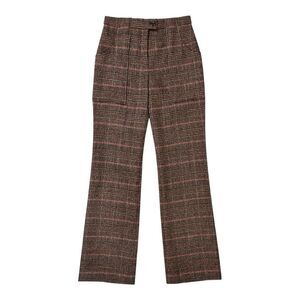 Canvas by Lands End wool land straight leg plaid pants trousers lined size 6